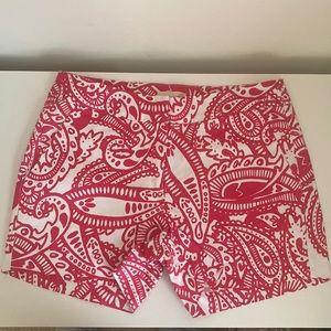 KENJI Shorts Size 2 Paisley Print Cotton Blend Pink White Summer Cute Y2K